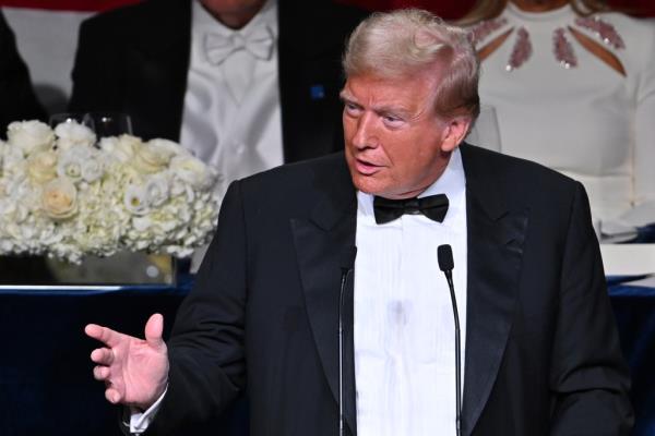 Do<em></em>nald Trump at the 79th Al Smith Dinner.